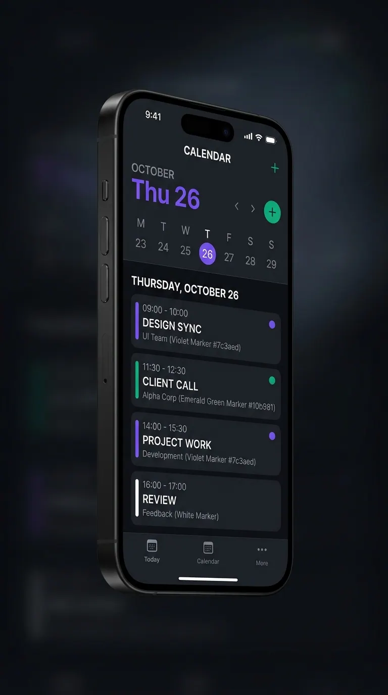 Calendario de citas de Receptia